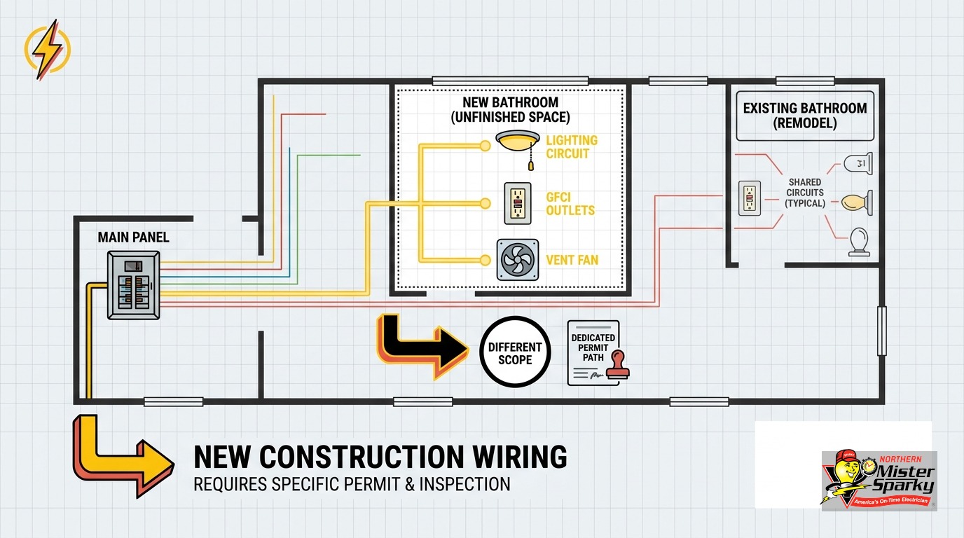 Adding a Bathroom Electrical Rough-In Requirements