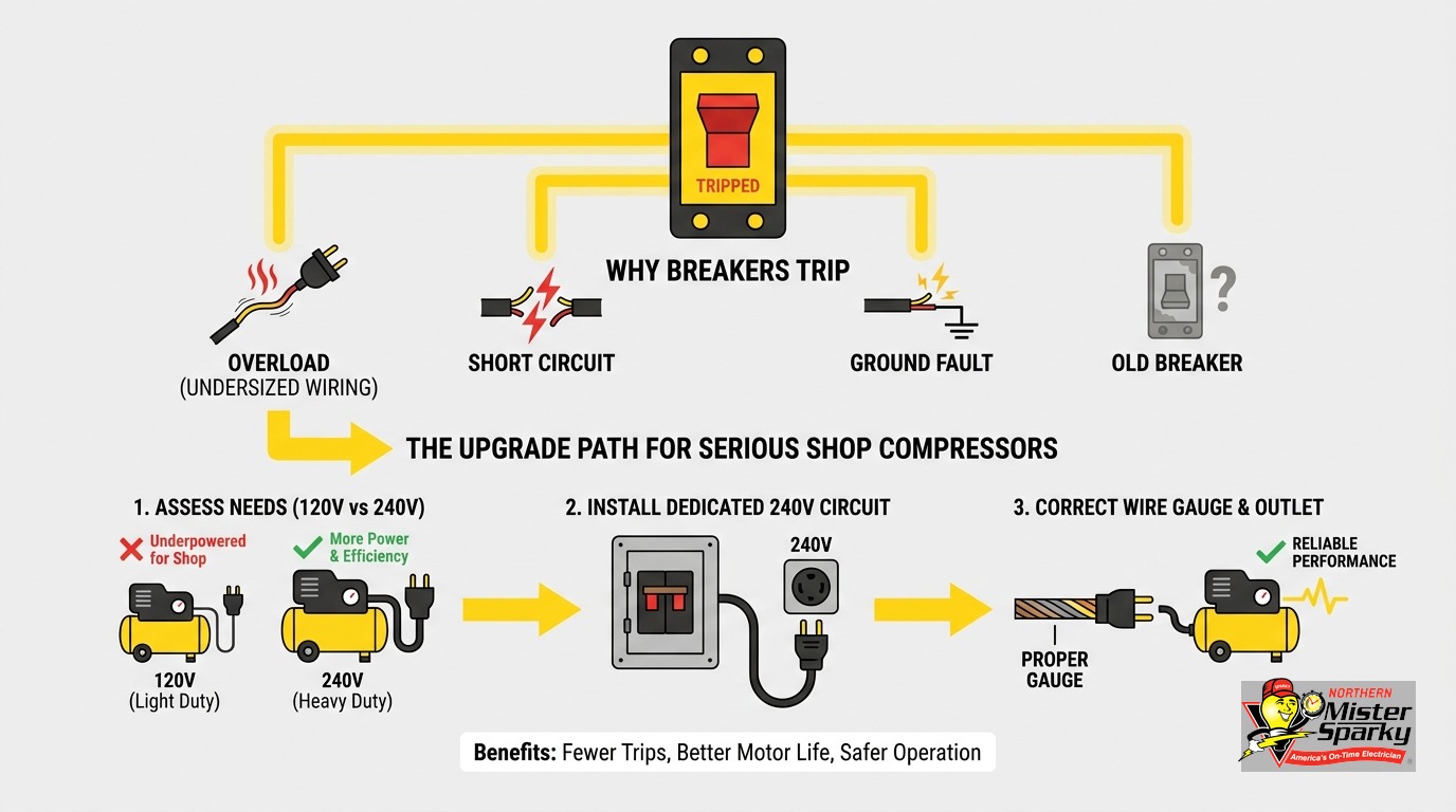 Air Compressor Dedicated Circuit Garage: Size It Right