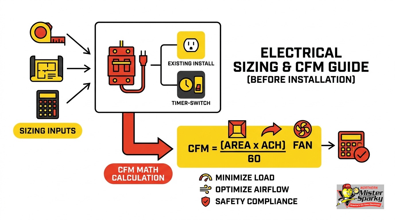 Bathroom Exhaust Fan Size Calculator: Get the CFM Right