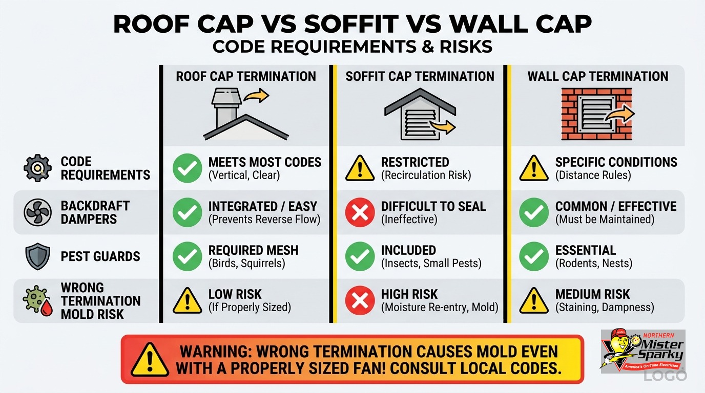 Bathroom Exhaust Fan Duct Termination Code in Minnesota