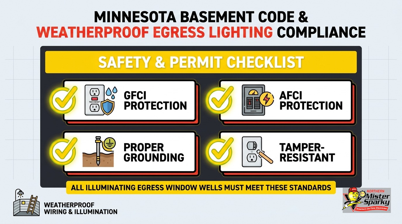 Egress Window Well Light Wiring: Basement Code Guide