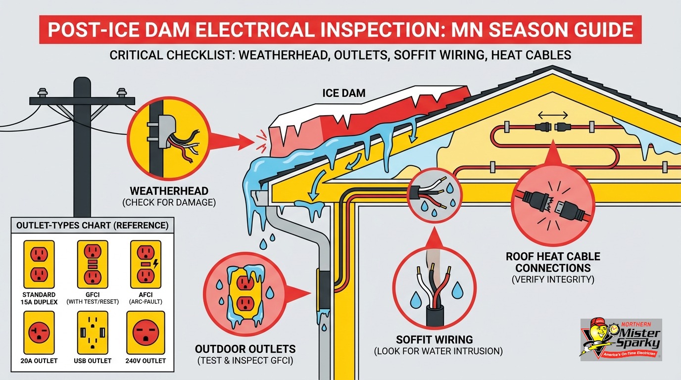 Ice Dam Electrical Damage: What to Inspect This Spring
