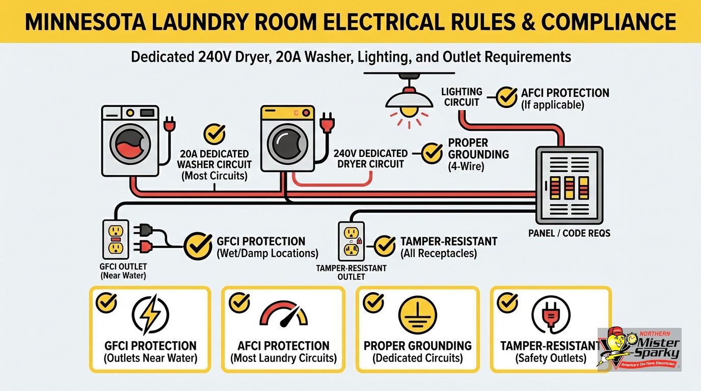 Laundry Room Electrical Requirements for Minnesota Homes