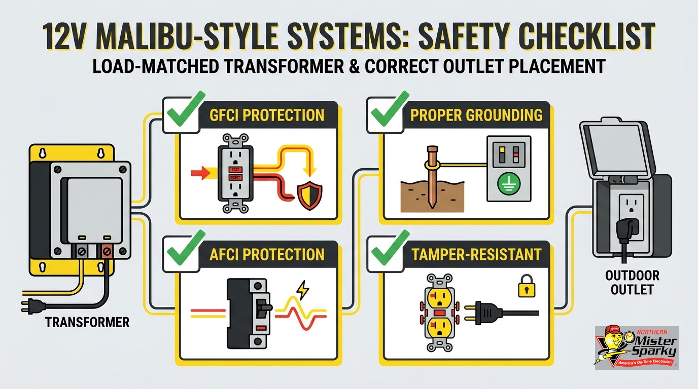 Low Voltage Landscape Lighting Transformer Installation