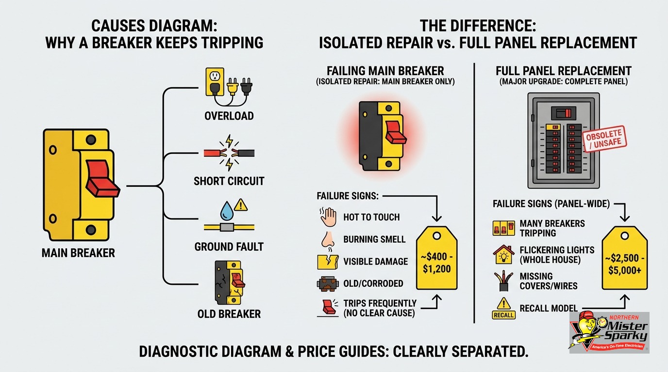 Main Breaker Replacement Cost: Fix or Full Panel Job?