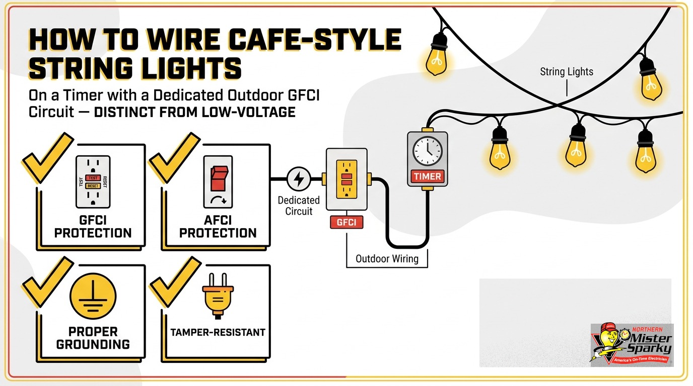 Permanent Outdoor String Lights Wiring Installation Guide