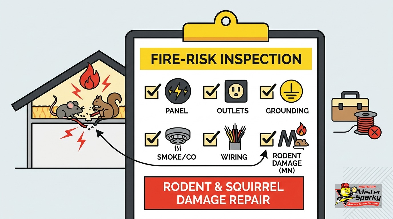 Squirrel Chewed Wires in Attic: Minnesota's Hidden Fire Risk