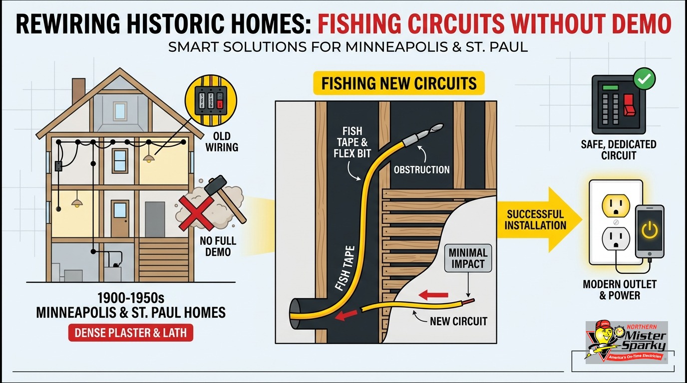 Running Electrical Wire in Plaster Walls in the Twin Cities