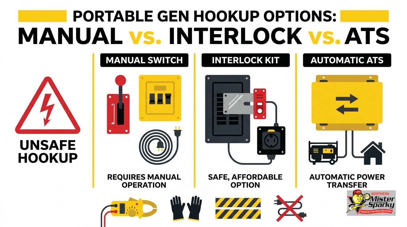 Transfer Switch for Portable Generator: Manual, Interlock, ATS