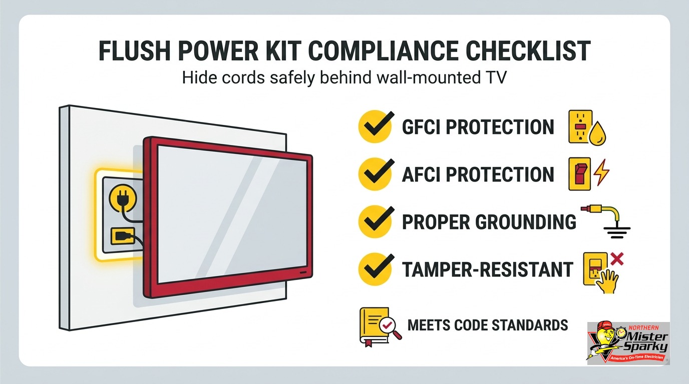 In-Wall Power Outlet Kit Behind Your Mounted TV