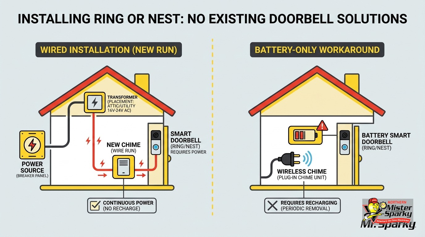 Smart Doorbell Installation No Existing Wiring: MN Guide