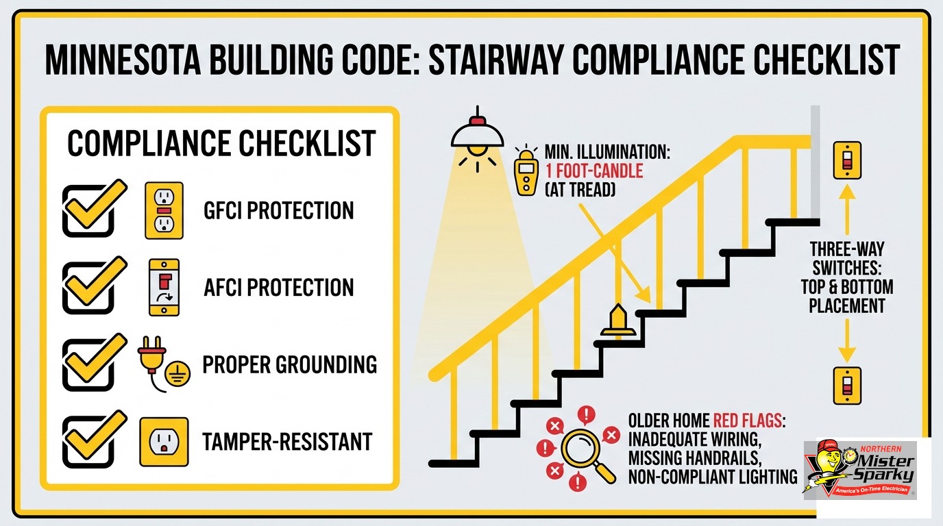 Stairway Lighting Code Requirements for Minnesota Homes