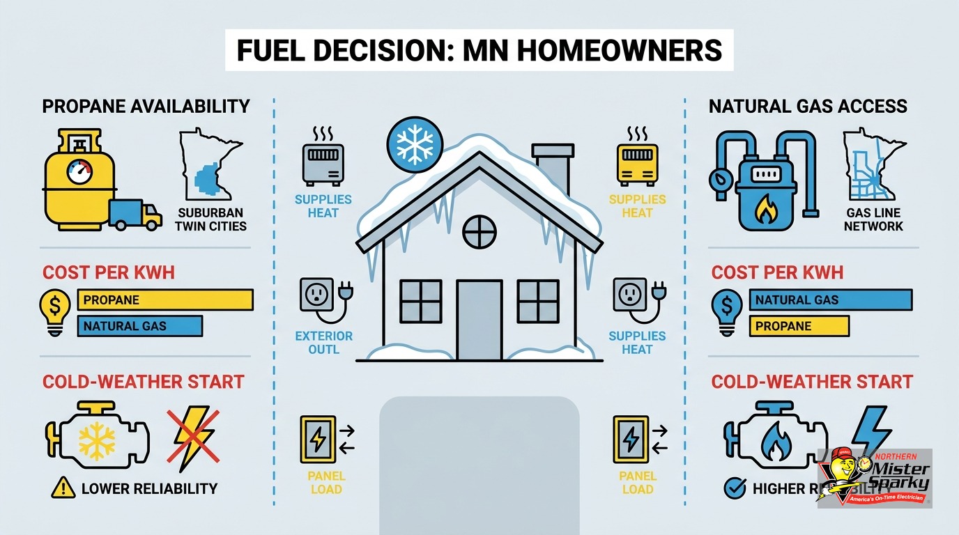 Propane vs Natural Gas Standby Generator: Minnesota Guide