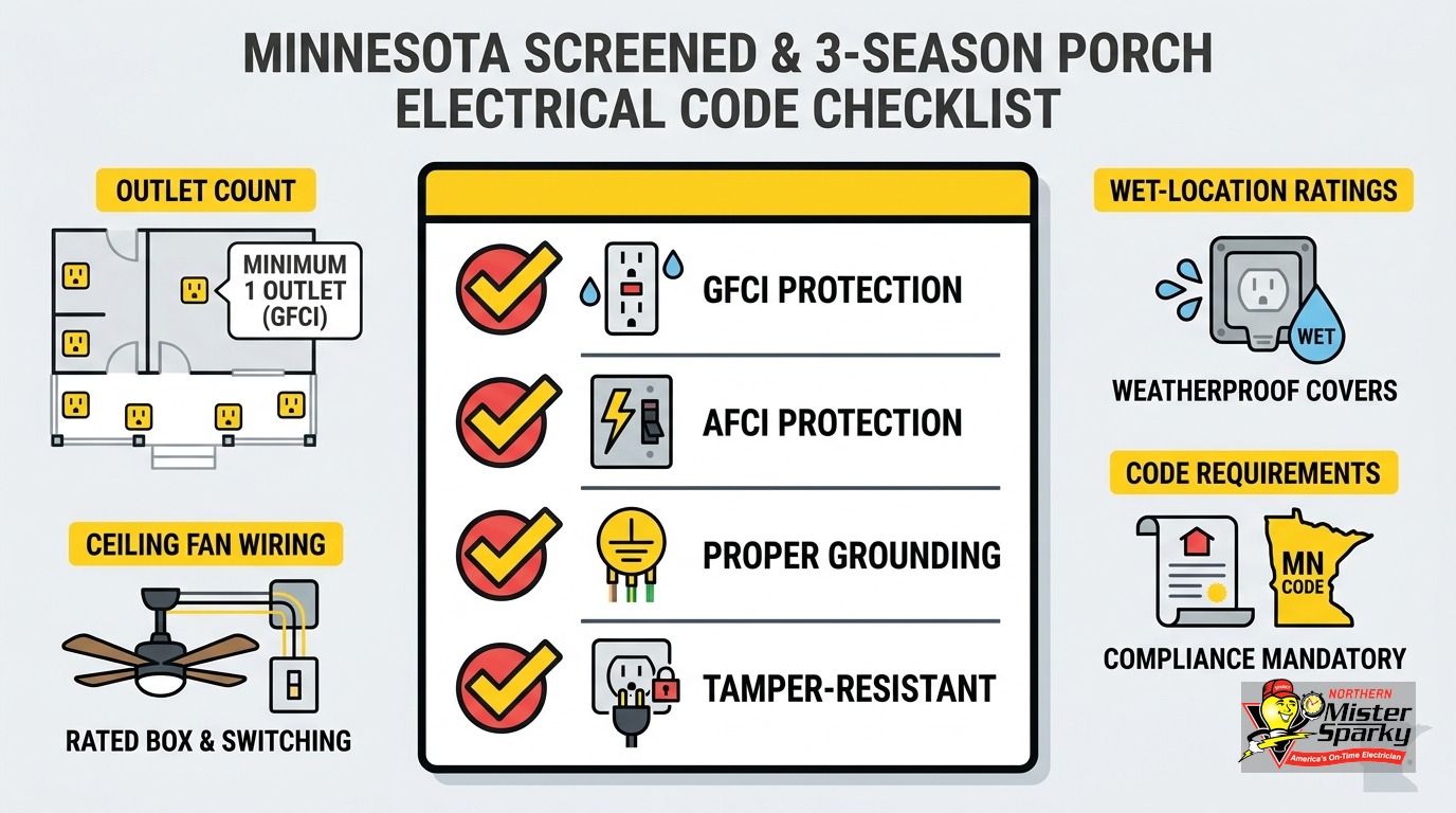 Three Season Porch Electrical Outlets: Minnesota Code Guide