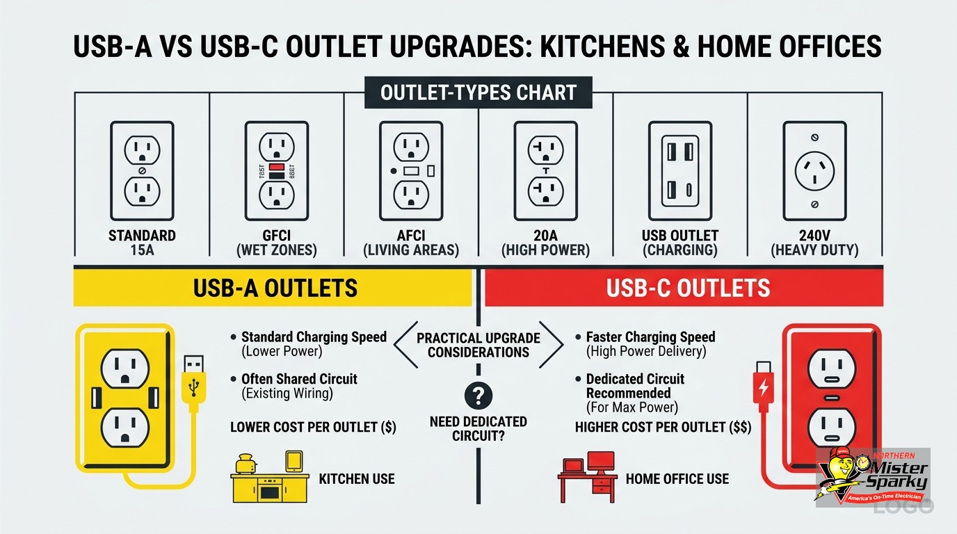 USB Outlet Installation: USB-A vs USB-C, Cost, and Code